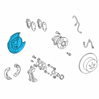 OEM Toyota Venza Backing Plate Diagram - 46503-0T010