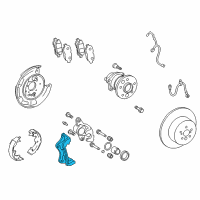 OEM Toyota Venza Caliper Support Diagram - 47821-0T010