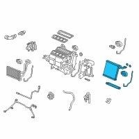 OEM Honda Set, Evaporator Core Diagram - 80211-T0A-A01