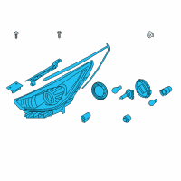 OEM Kia Niro Driver Side Headlight Assembly Diagram - 92101G5040