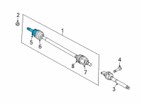 OEM Kia Seltos Joint Kit-Wheel Side Diagram - 495L2Q5210
