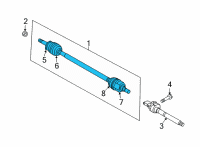 OEM 2021 Kia Seltos Shaft Assembly-Drive, LH Diagram - 49500Q5220