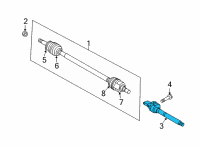 OEM 2022 Kia Seltos Bearing Bracket & Sh Diagram - 49560Q5300