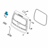 OEM 2014 Hyundai Santa Fe Sport Tail Gate Latch Assembly Diagram - 81230-2W000