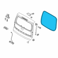 OEM 2014 Kia Soul Weatherstrip-Tail Gate Opening Diagram - 87321B2000