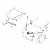 OEM 2000 Toyota Sienna Lock Assembly Diagram - 53510-08010