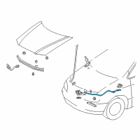 OEM 2002 Toyota Sienna Release Cable Diagram - 53630-08020