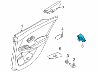 OEM 2018 Nissan Rogue Sport Switch Assy-Power Window, Assist Diagram - 25411-4CE0A