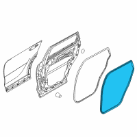 OEM 2019 Kia Sorento WEATHERSTRIP-Rear Door Body Side Diagram - 83110C5000