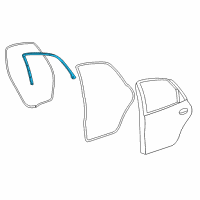 OEM Mercury Upper Weatherstrip Diagram - 4F4Z-5425325-AA