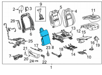 OEM 2020 GMC Canyon Seat Back Heater Diagram - 84435483