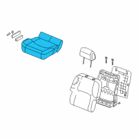OEM Nissan Frontier Cushion Assy-Front Seat Diagram - 87300-EA601