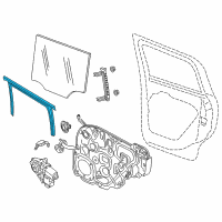 OEM Jeep None-Door Glass Run Diagram - 68417438AA