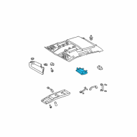 OEM 2014 Toyota Tundra Dome Lamp Assembly Diagram - 81240-0C050-B0