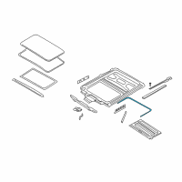 OEM BMW 745Li Seal, Sunroof Diagram - 54-13-7-028-568