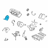 OEM Honda Accord Plate Assembly, Front Timing Belt Back Cover Diagram - 11860-P8A-A00