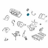 OEM 2001 Honda Accord Pulley, Rear Timing Belt Driven Diagram - 14270-P8A-A01