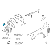 OEM 2017 Infiniti Q70 Splash Guard-Front Fender, LH Diagram - 63833-JK60A
