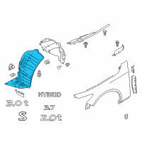 OEM Infiniti Protector-Front Fender, RH Diagram - 63840-4GA0B