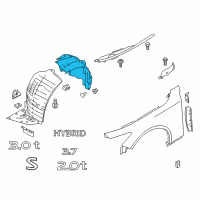 OEM 2019 Infiniti Q50 Protector-Front Fender, RH Diagram - 63840-4GA0A