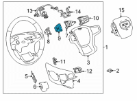 OEM 2022 GMC Sierra 2500 HD Cruise Switch Diagram - 13540143