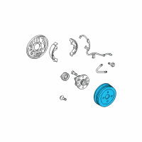 OEM 2011 Toyota Yaris Drum Diagram - 42431-52070