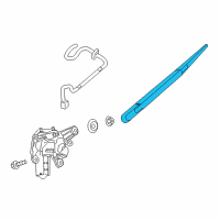 OEM Infiniti JX35 Rear Window Wiper Arm Assembly Diagram - 28780-3JA0A