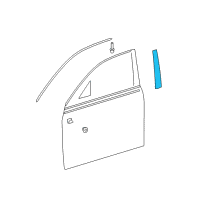 OEM 2021 Lexus IS350 MOULDING, Front Door Window Diagram - 75756-53020