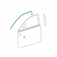 OEM 2014 Lexus IS250 MOULDING, Front Door Window Diagram - 75753-53020