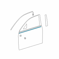 OEM 2014 Lexus IS250 Moulding Assy, Front Door Belt Diagram - 75710-53040