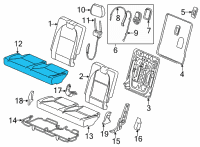 OEM Acura MDX Pad Complete, Rear Cushion Diagram - 82137-TYA-A21