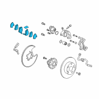 OEM Acura RLX Rear Genuine Acura Pad Set Diagram - 43022-TY2-A01