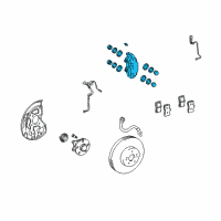 OEM 2003 Lexus LS430 Front Passenger Disc Brake Cylinder Assembly Diagram - 47730-50151