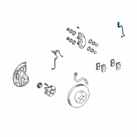 OEM Lexus LS430 Wire Assy, Pad Wear Indicator, Front RH Diagram - 47770-50050