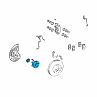 OEM 2001 Lexus LS430 Front Axle Hub Sub-Assembly, Left Diagram - 43550-50011