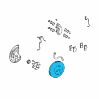 OEM 2001 Lexus LS430 Disc, Front Diagram - 43512-50220