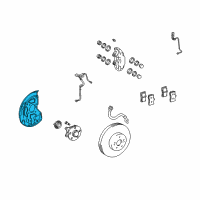 OEM 2004 Lexus LS430 Cover, Disc Brake Dust, Front RH Diagram - 47781-50040