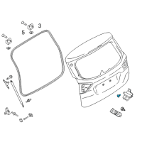 OEM Ford Latch Screw Diagram - -W709723-S424