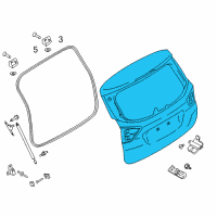 OEM Ford Lift Gate Diagram - HM5Z-5840110-A