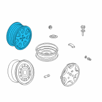 OEM 2002 Honda Civic Disk, Aluminum Wheel (14X5 1/2Jj) Diagram - 42700-S5P-A01
