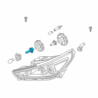 OEM 2019 Hyundai Veloster N Bulb Diagram - 18647-55007-S
