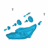 OEM Hyundai Elantra GT Headlight Pair Fitsgt Hatchback Diagram - 92102-G3040