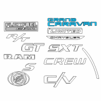 OEM 2013 Ram 3500 NAMEPLATE-LIFTGATE Diagram - 68087121AA