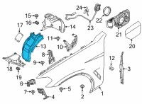 OEM 2020 BMW X3 Cover, Wheel Arch, Frontsection, Front Left Diagram - 51-71-7-445-681