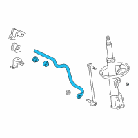 OEM 1999 Lexus RX300 Bar, Stabilizer, Front Diagram - 48804-48010