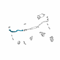 OEM 2003 Toyota Highlander Front Pipe Diagram - 17410-28250