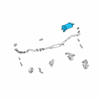 OEM 2003 Toyota Highlander Muffler Diagram - 17440-28030