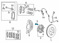 OEM Ram 1500 Bolt-HEXAGON FLANGE Head Diagram - 6512464AA