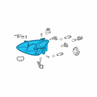 OEM Lexus RX400h Headlamp Unit Assembly Diagram - 04002-84148