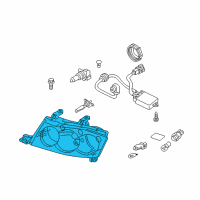 OEM 2004 Infiniti M45 Headlamp Housing Assembly, Right Diagram - 26025-CR900